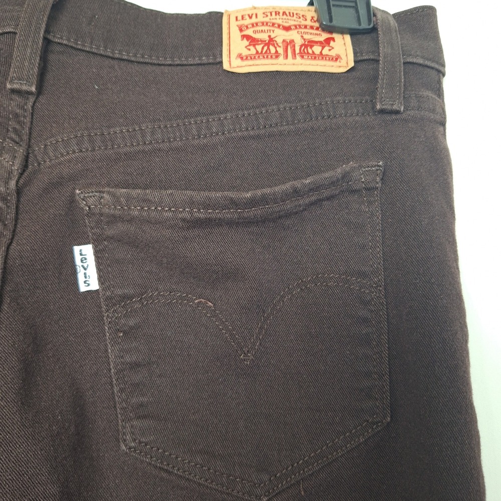 Retro Jeans Grunge Quiet Luxury Minimalist Brown Levis 314 Shaping Straight 28 - Picture 14 of 16